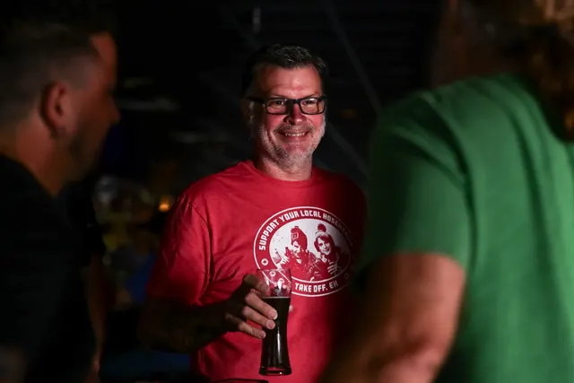 Guests enjoying craft beer at No.3